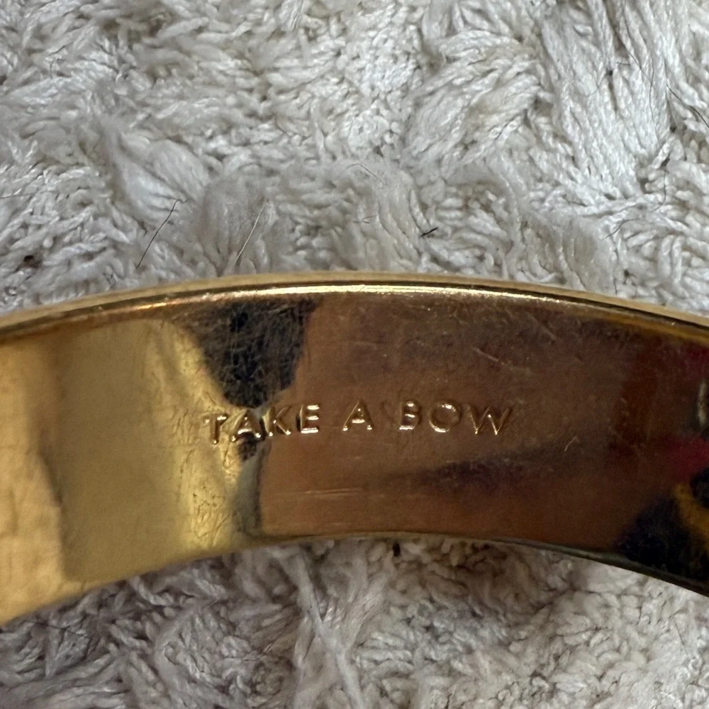 Kate Spade Black and Gold Cuff Bracelet